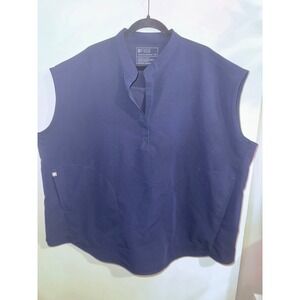 FIGS Technical Collection Navy Blue Rafaela Scrub Top 3XL